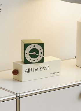 WOZOOM屋准客厅卧室可旋转座钟玄关入户高级感办公桌面摆件装饰品