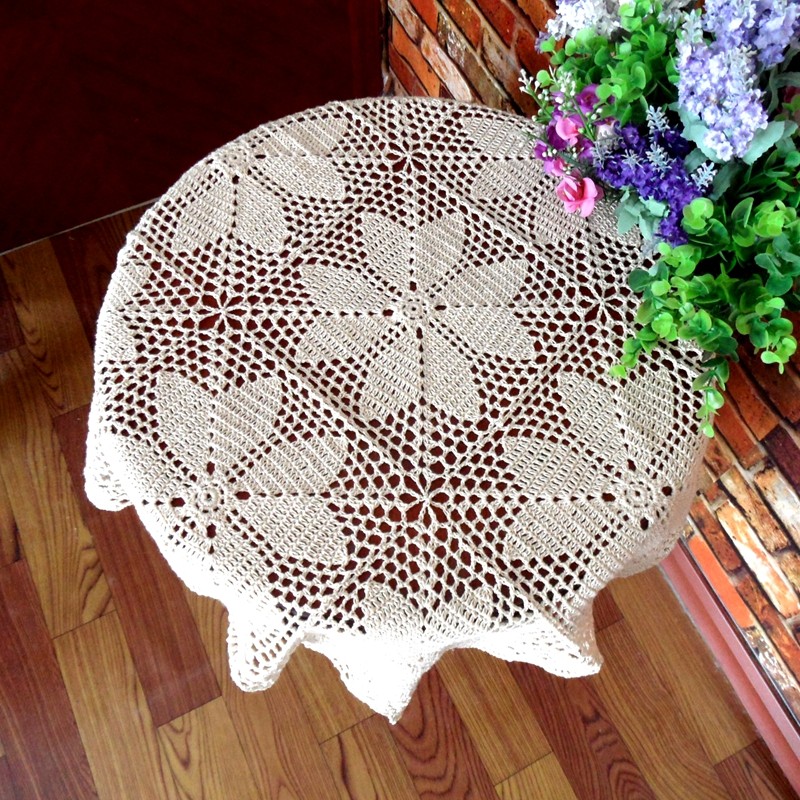 纯手工钩针勾花镂空编织桌布欧式蕾丝复古田园沙发盖巾正方形定制,淘宝优惠券,粉丝福利购,淘宝优惠卷