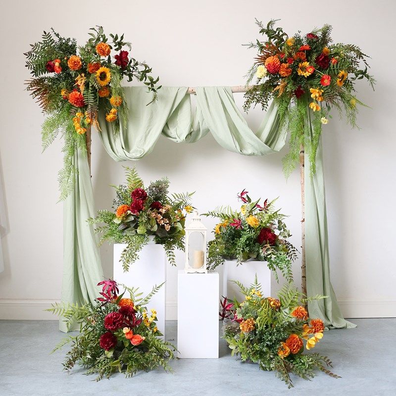 森系婚礼活动花卉仿真婚庆路引花绿色背景装饰花台花桌花壁挂花排,淘宝优惠券,粉丝福利购,淘宝优惠卷