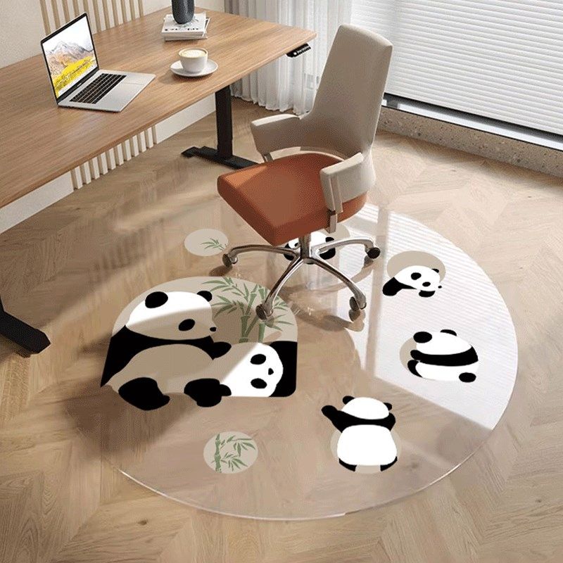 圆形透明软玻璃地垫学习桌书桌下转椅地毯可擦洗防水地板保护垫子,淘宝优惠券,粉丝福利购,淘宝优惠卷