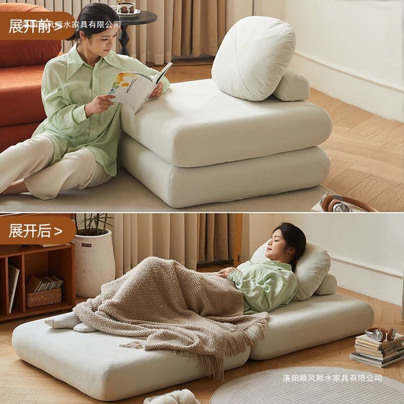 Lazy tofu block sofa bed removable and washable bedroom bay window balcony tatami mochi futon cushion cross-border sofa