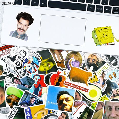 50pcs Classic Meme Stickers DIY Fridge Guitar Laptop Motorcy - 图1
