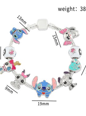 Charm Bracelet Lilo and Stitch Jewelry for Women Kids
