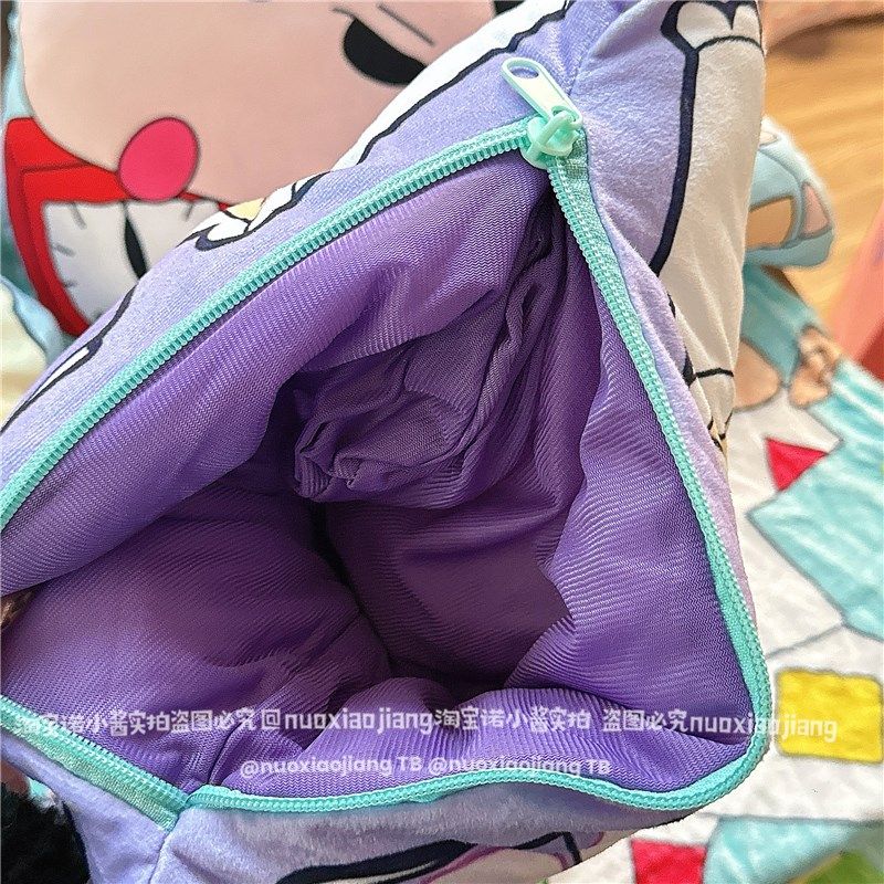 可爱玩偶小新表情毛绒公仔抱枕毛毯二合一午睡毯子两用靠垫睡觉枕,淘宝优惠券,粉丝福利购,淘宝优惠卷