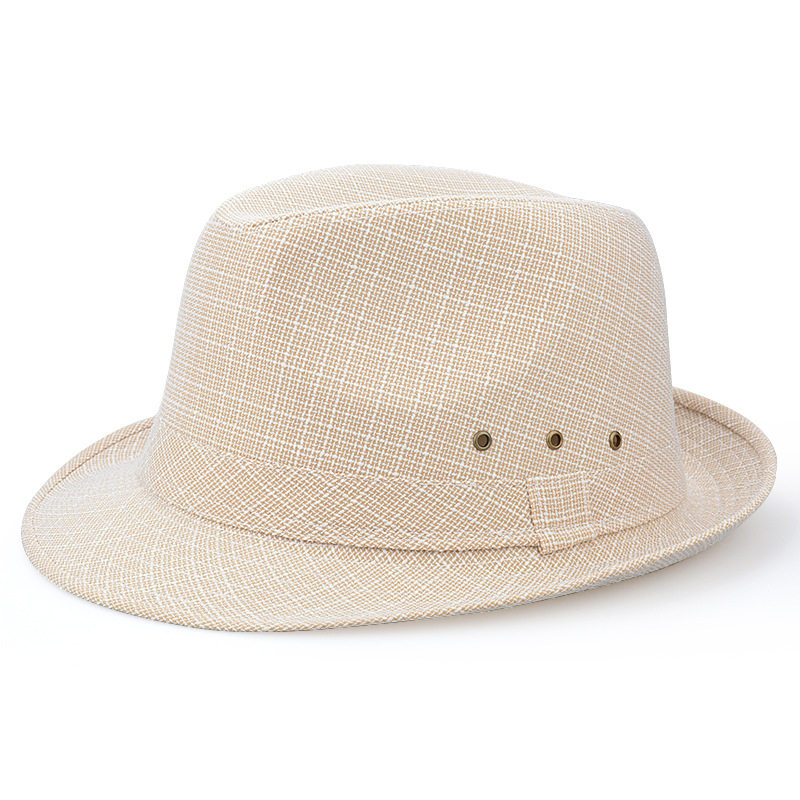 男士夏天礼帽春秋帽子男大沿透气遮阳爵士帽中老年男帽亚麻礼帽,淘宝优惠券,粉丝福利购,淘宝优惠卷