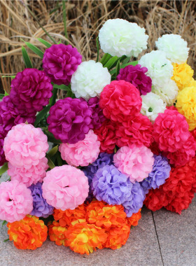 Cheap Multicolor Silk Hydrangea Artificial Flower White Wedd