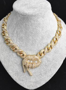 New 8-word chain unlimited chain Cuban chain drooling hip-ho