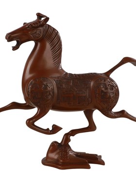大仕缘紫铜马摆件家居工艺品办公室商务马到成功礼品马踏飞燕装饰