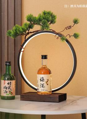 灯圈手办展示架摆件客厅办公室创意发光装饰摆件高达红异端展示台