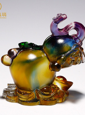 招财葫芦琉璃工艺品小摆件家居饰品汽车内饰客厅乔迁新居礼品创意