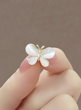 Butterfly Brooch Womens Exquisite Mini Opal Collar Anti-glo