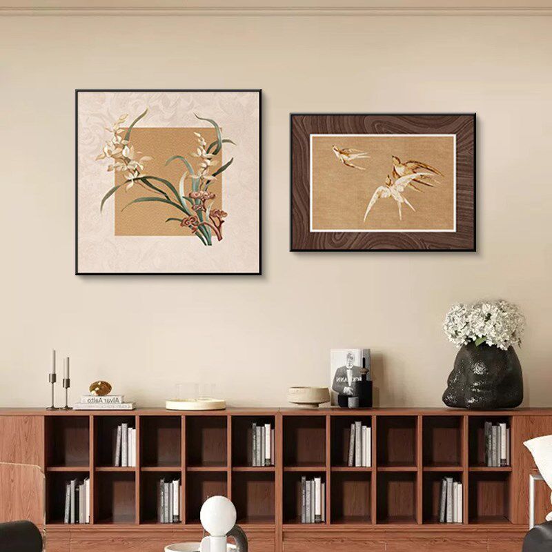 复古花鸟宋代美学卧室床头装饰画中古风主卧房间沙发背景墙上挂画,淘宝优惠券,粉丝福利购,淘宝优惠卷