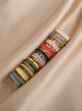 LATS  New Gothic Style Three Piece Opening Rings for Woman F