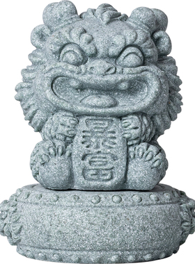 国潮可爱生肖龙开运暴富石鼓瑞兽吉祥物青砂石茶宠茶玩摆件装饰品