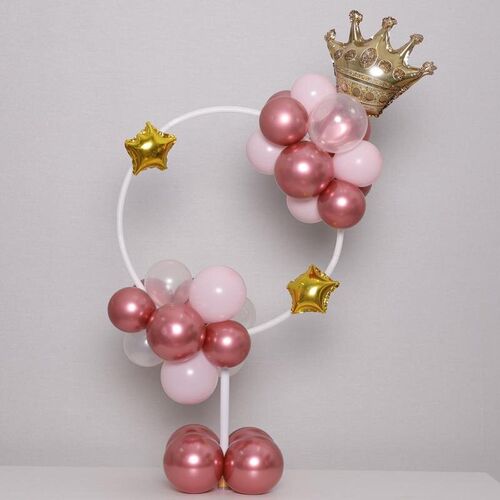 Round balloon stand arch balloons wreath ring for wedding de - 图0