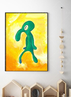 Bold And Brash Gallery Art  Painting Poster Squidward Wall A