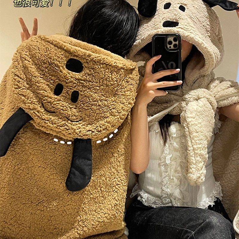 毛毯冬季加厚女盖毯披肩学生宿舍头毛绒保暖斗篷办公室午睡毯子,淘宝优惠券,粉丝福利购,淘宝优惠卷