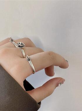 2023 New Fashion Removable Self Defense Open Ring Gothic Sil