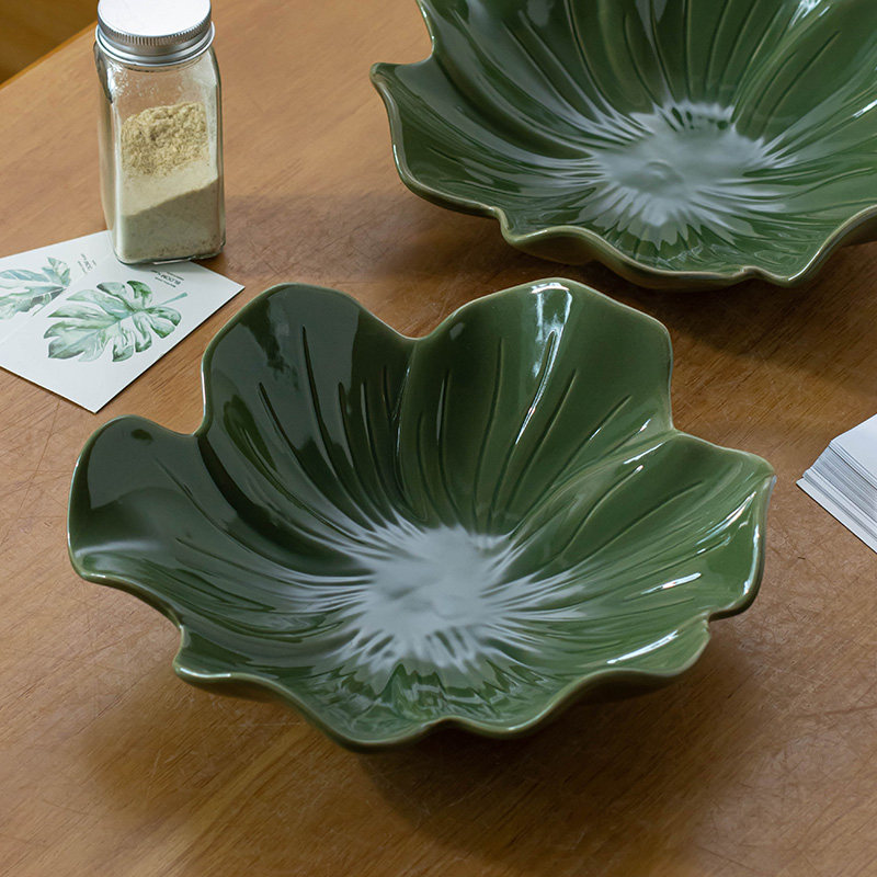 涧山集 复古风手工陶瓷果盘客厅糖果盘民宿餐厅菜盘不规则沙拉盘,淘宝优惠券,粉丝福利购,淘宝优惠卷