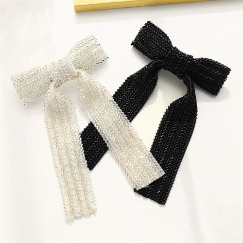 New Beads Hair Bow Clips Solid European rendy Headdress Pear - 图0