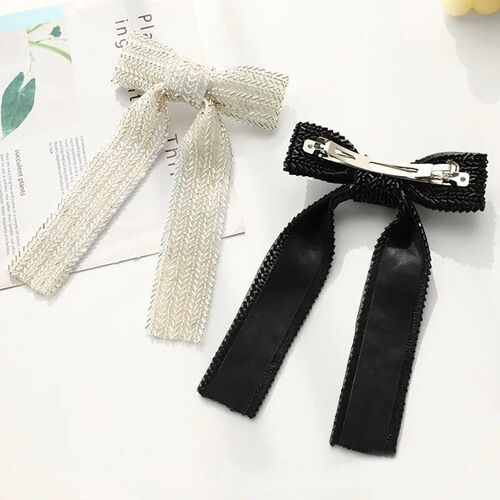 New Beads Hair Bow Clips Solid European rendy Headdress Pear - 图2