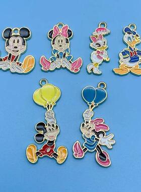 10pcs Cartoon Charms Alloy Metal Enamel Animal Charm Pendant