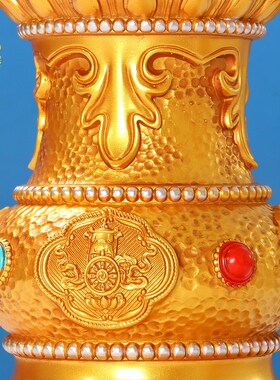 树脂彩绘手摇底座手持转金筒插座藏族桌面佛堂装饰摆件家用莲花座