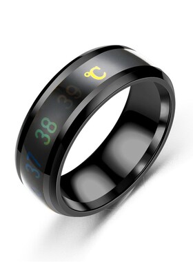Smart Temperature Rings for Couples ECG Display Fashionable