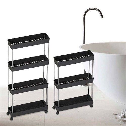 Rolling Utility Cart Multi-purpose Bathroom Storage Rack - 图0