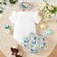 Spring Baby Cute Easter Alphabet Egg Print suit