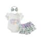 Spring Baby Cute Easter Alphabet Egg Print suit