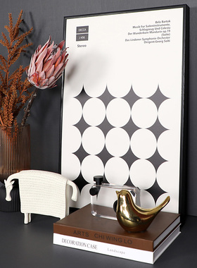 斯宇高级感样板房间客厅玄关书房书桌软装挂画家饰装饰摆件工艺品