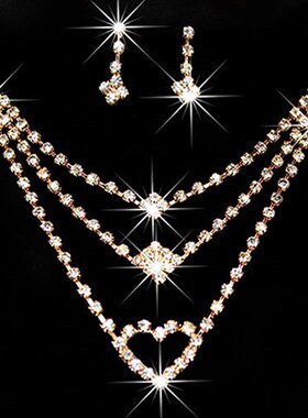 2023 New Fashion Womens Wedding Bride Love Heart Multilayer