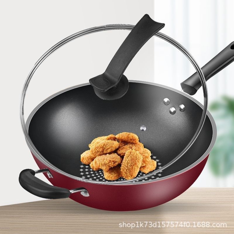 德国技术晶钻不粘锅炒菜锅电磁炉炒锅铁锅具家用无油烟燃气灶通用,淘宝优惠券,粉丝福利购,淘宝优惠卷