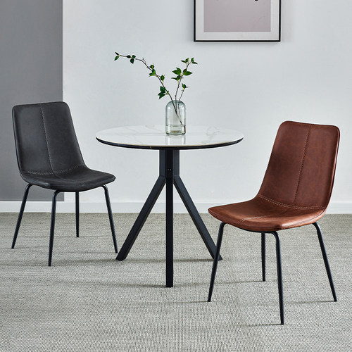 岩板圆桌接待洽谈桌椅组合门店洽谈桌家用饭桌小圆桌子休闲阳台桌 - 图1