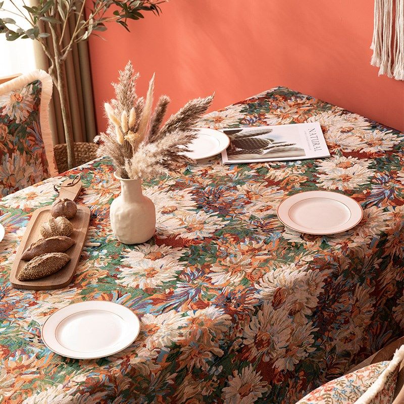 油画民族风布艺桌布格子波西米亚风格餐桌茶几盖布特色餐厅台布艺,淘宝优惠券,粉丝福利购,淘宝优惠卷