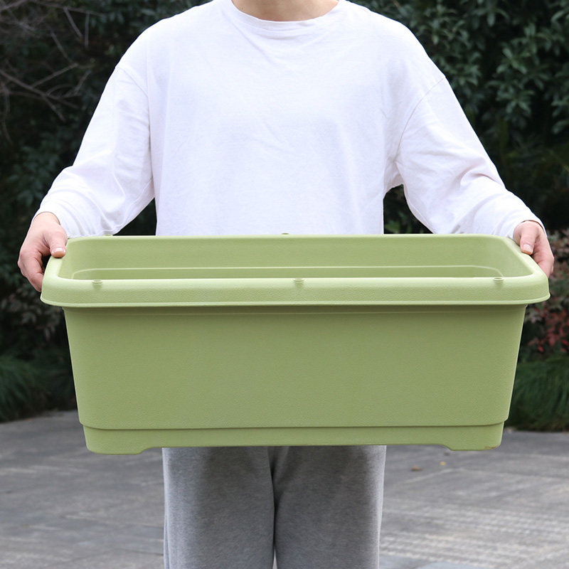 诚信 家庭塑料花盆 阳台种菜盆 可储水长方形花槽庭院蔬菜种植盆,淘宝优惠券,粉丝福利购,淘宝优惠卷