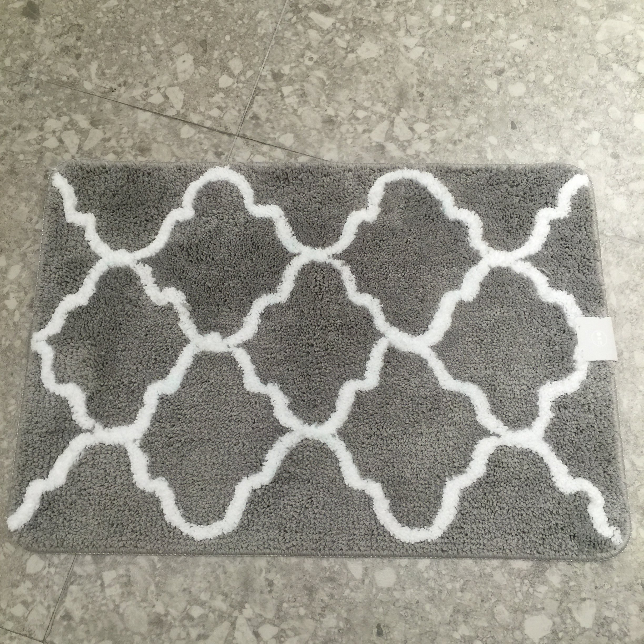 爱家居精选 极简灰色几何图案防滑地毯浴室卧室吸水地垫门垫,淘宝优惠券,粉丝福利购,淘宝优惠卷