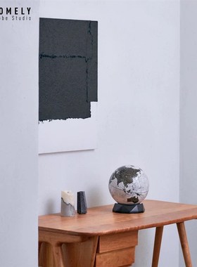大理石底】宏微地球书房客厅样板间地球仪摆件中英文领导办公礼品