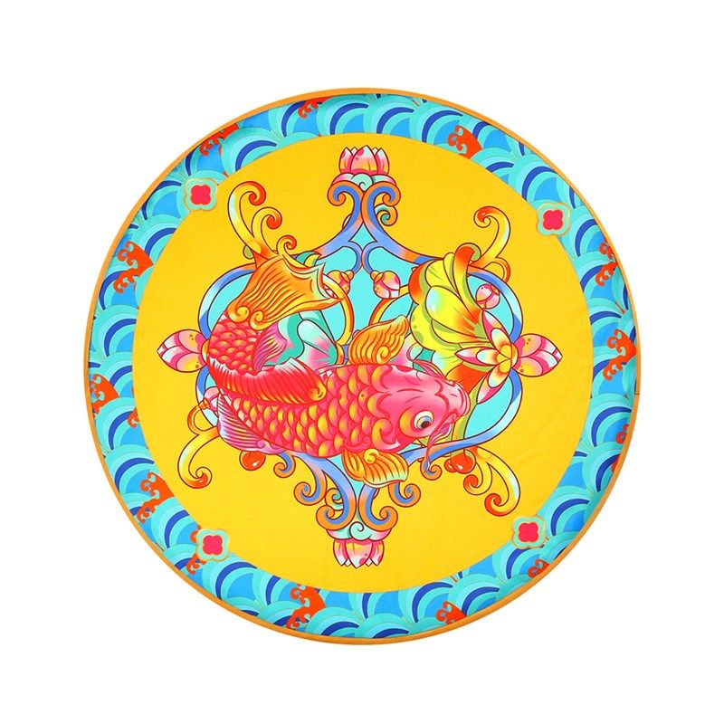豫游纪中国风国潮加厚蒲团坐垫圆形地上打坐垫阳台地板家用榻榻米,淘宝优惠券,粉丝福利购,淘宝优惠卷