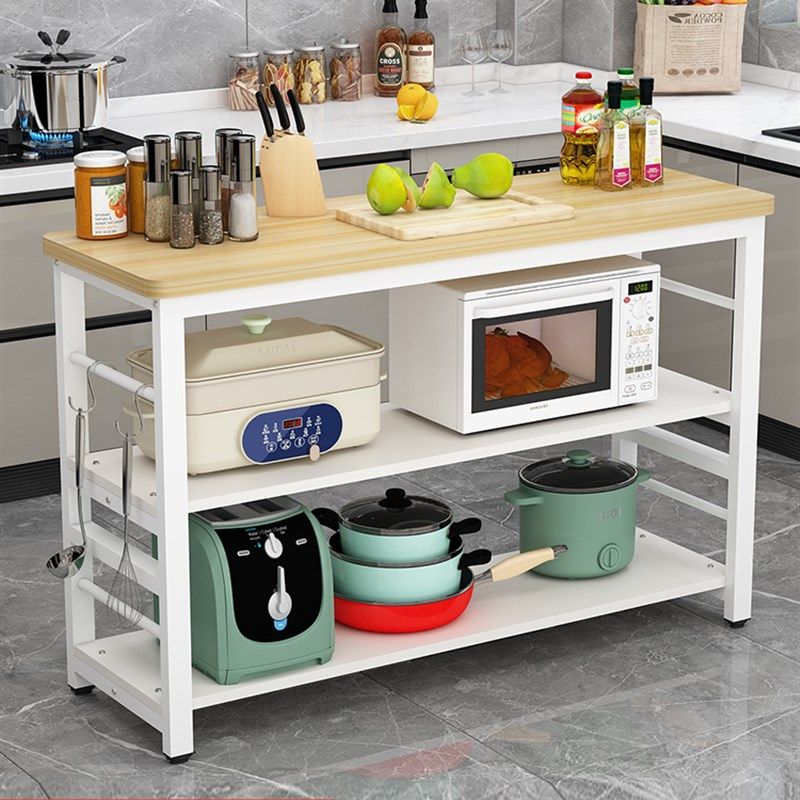 厨房置物架落地式多层家用切菜桌多功能橱柜储物架微波炉烤箱架子,淘宝优惠券,粉丝福利购,淘宝优惠卷