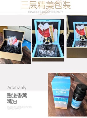 宠物头像定制立体全身像车载香薰手绘猫咪冰箱贴哈士奇狗摆件饰品