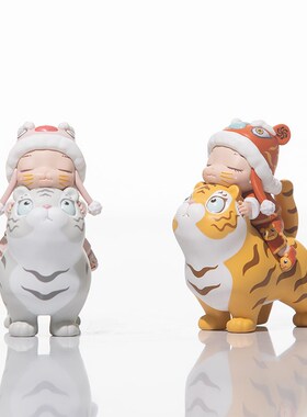 贾晓鸥可米生活白夜童话猫将军如意小虎宝车载装饰品摆件新年送礼