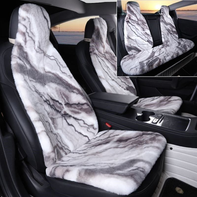 汽车坐垫冬季冬天保暖通用靠背短毛绒车坐垫毛绒座垫套加厚花兔毛,淘宝优惠券,粉丝福利购,淘宝优惠卷