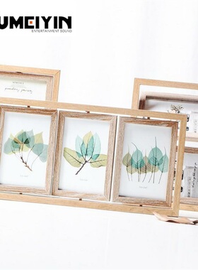 nordic vintage wooden photo frame placed on a 6 7 rotating