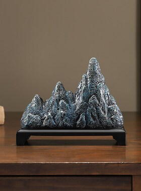 新中式简约金山银山摆件家居客厅酒柜电视柜轻奢装饰品办公室摆设