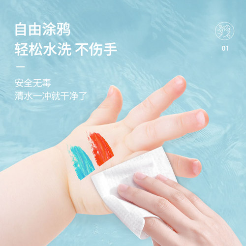 手指画颜料儿童无毒可水洗涂鸦指印画点点印泥画本宝宝幼儿园绘画 - 图1