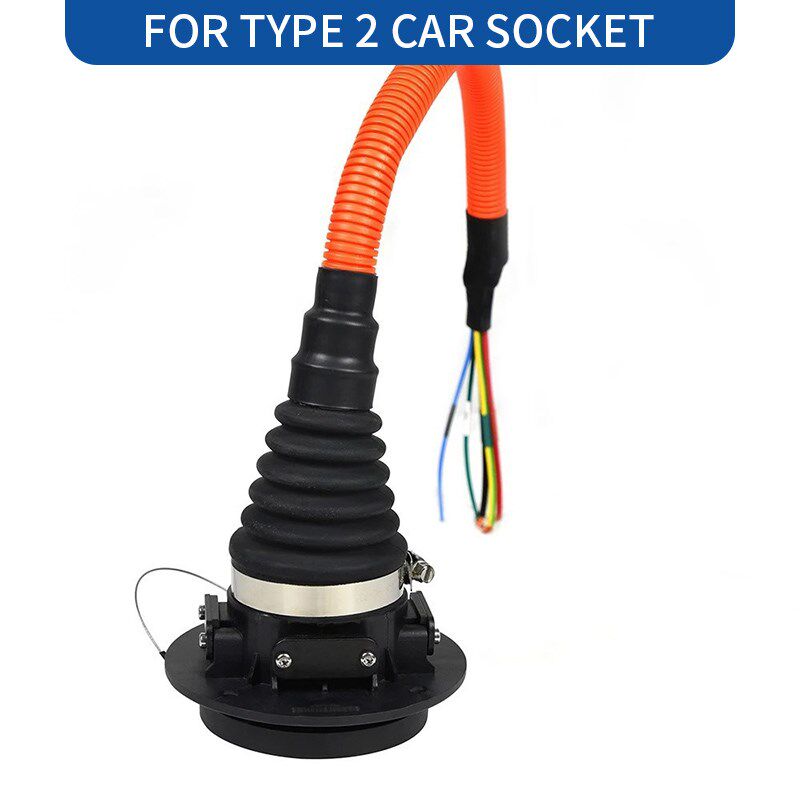 电动汽车欧标车端插座0.5米螺纹管 IEC62196 32A/80A单相三相,淘宝优惠券,粉丝福利购,淘宝优惠卷