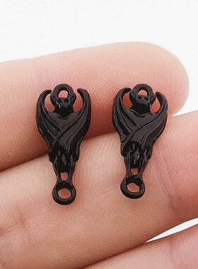 15pcs 20*9mm Mini Black Bat Charms Gothic Punk Pendant DIY M