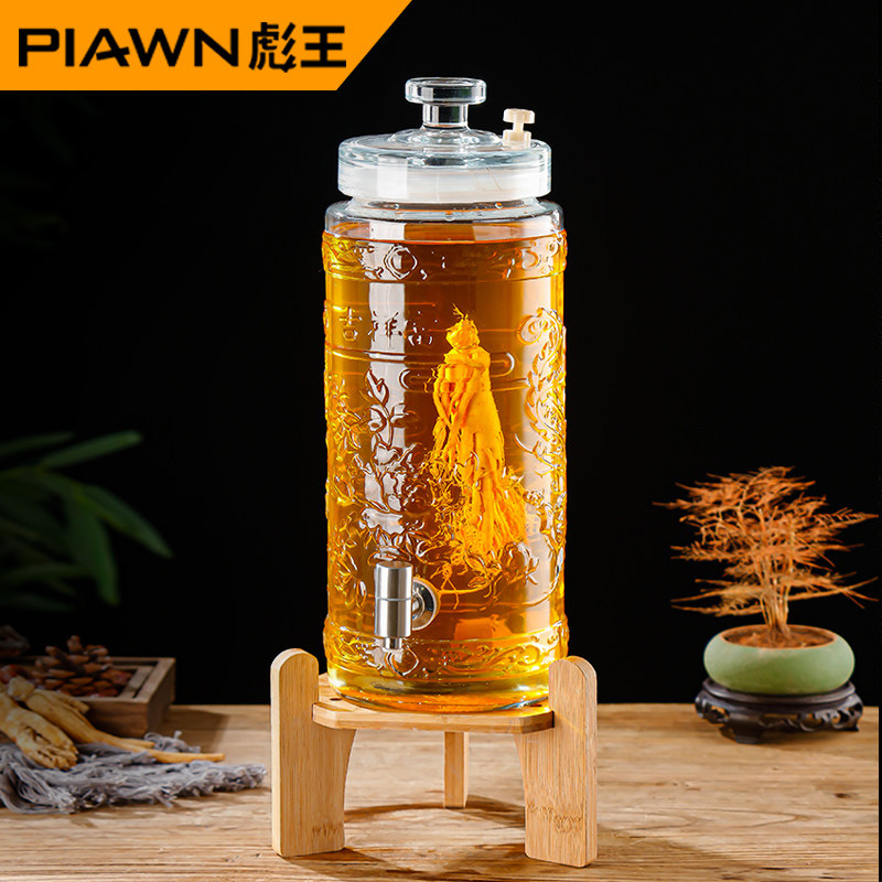 彪王泡酒玻璃瓶加厚玻璃泡酒罐泡人参药酒专用酒坛密封罐高档酒瓶,淘宝优惠券,粉丝福利购,淘宝优惠卷